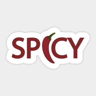 Spicy being spicy typography design Sticker